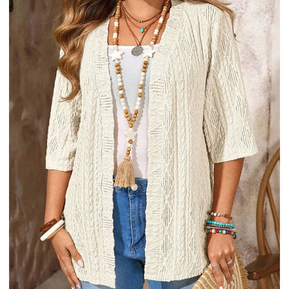 Rovienne | Textured Knit Cardigan Set