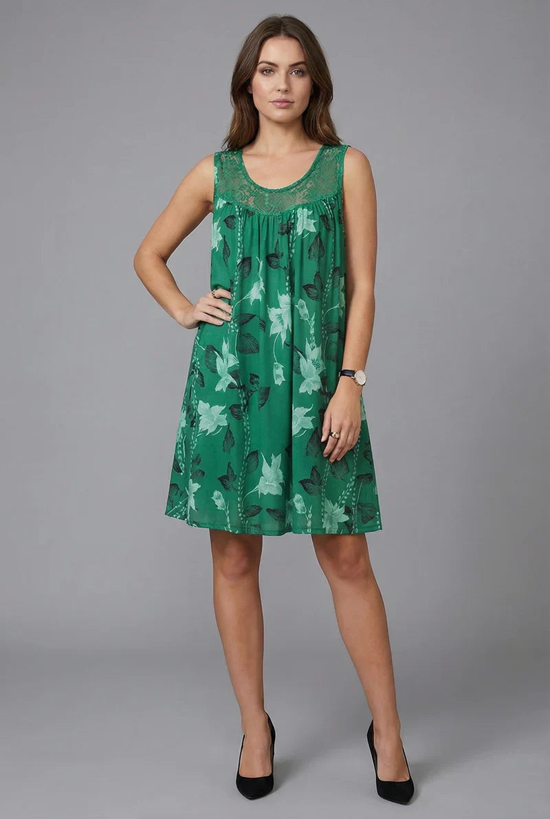 Quinara | Sleeveless Bloom Print Dress