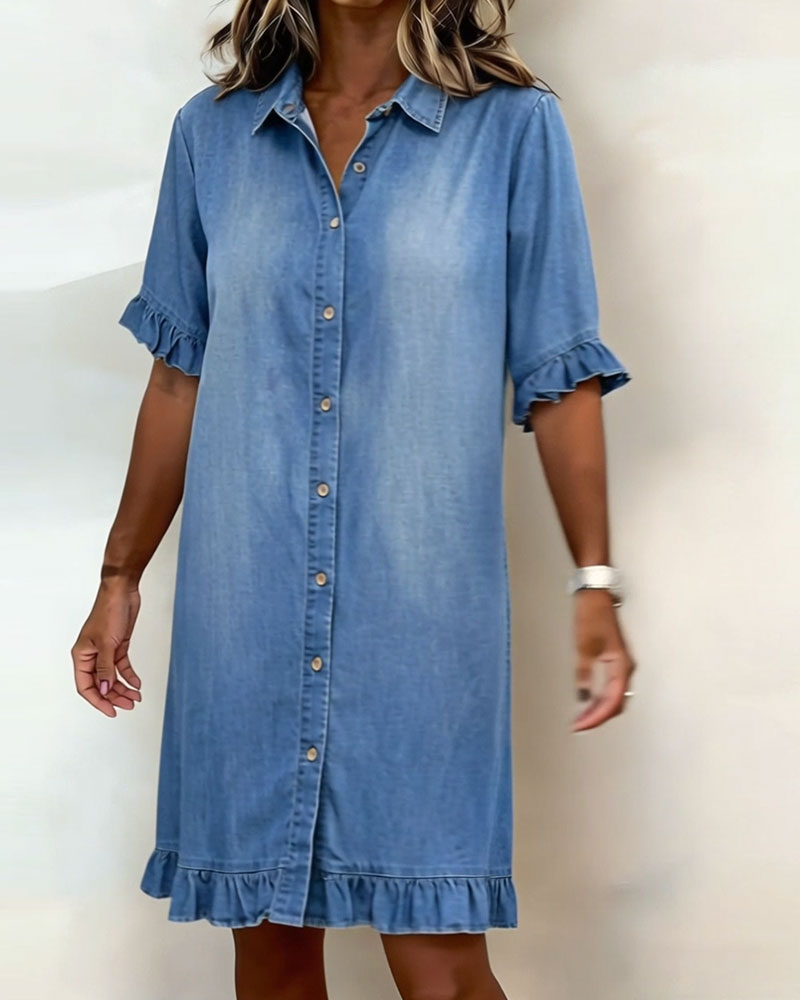 Mirevanna | Button Front Casual Midi Dress