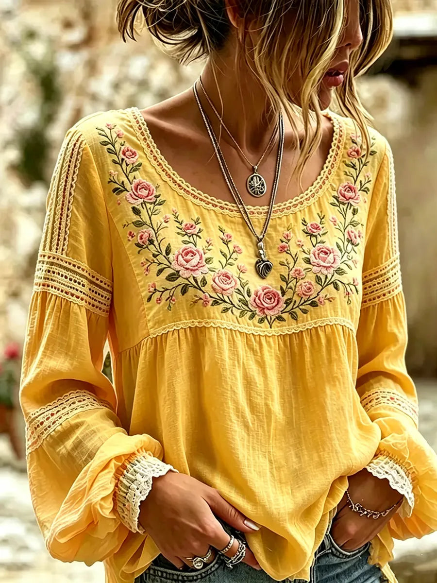 Selina | Vintage Bloom Relaxed Blouse