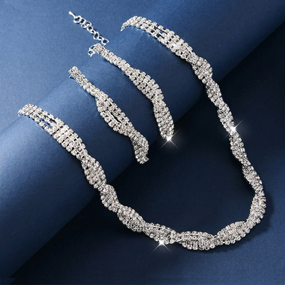 Aurivelle | Sparkling Twist Jewelry Set