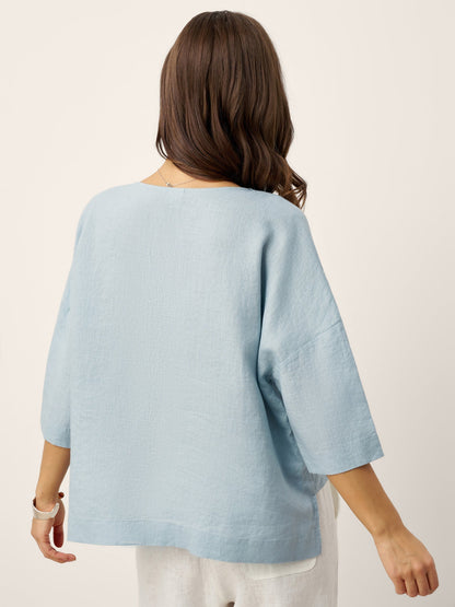 Rhoswen | Relaxed Layered Linen Top