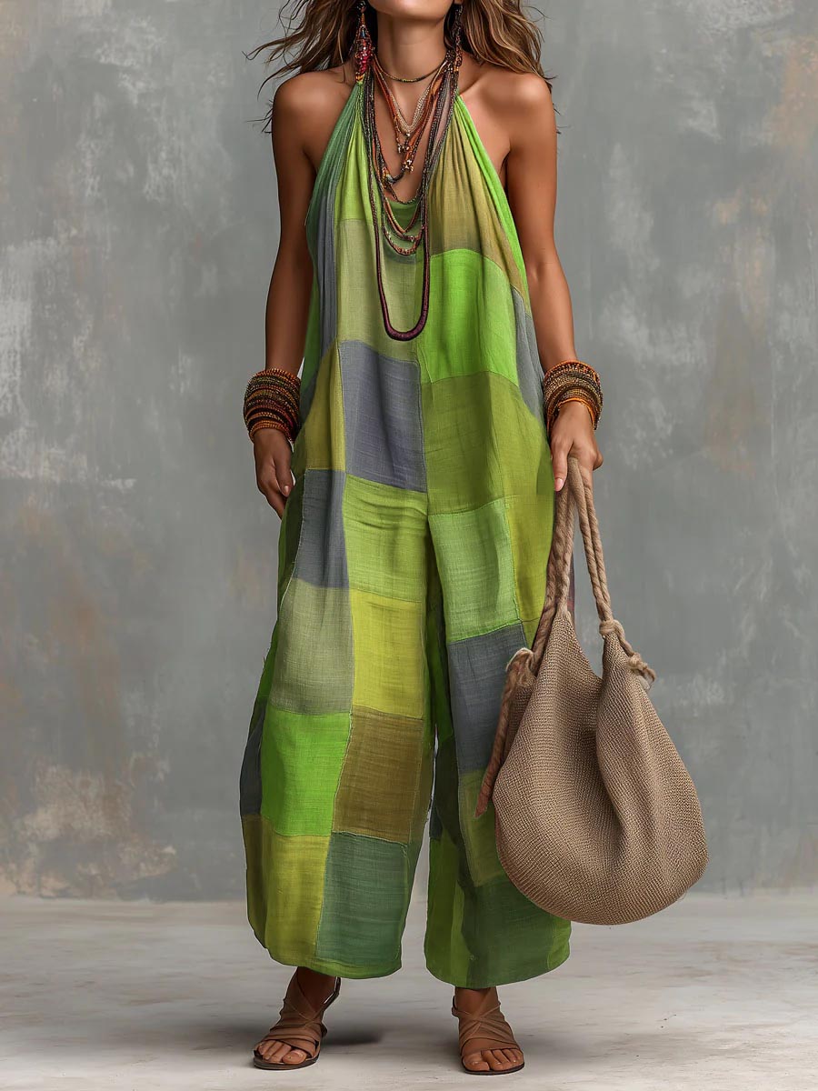 Taviana | Relaxed Halter Palazzo Jumpsuit