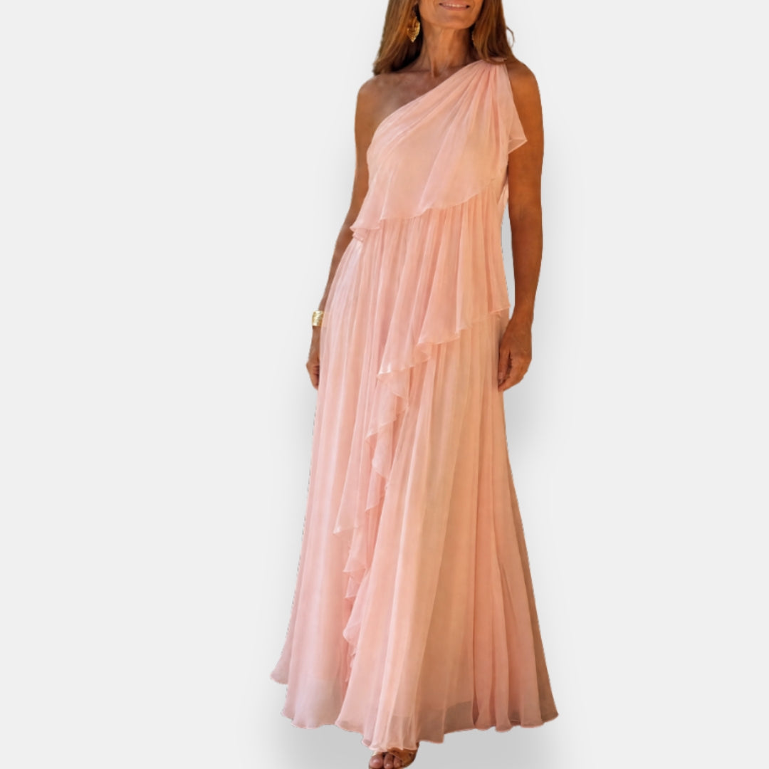 Cassiane | Flowing Ruffle Occasion Dress