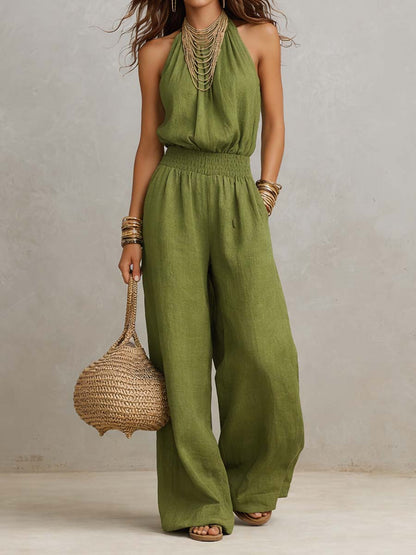 Isalyn | Elegant Smocked Waist Jumpsuit