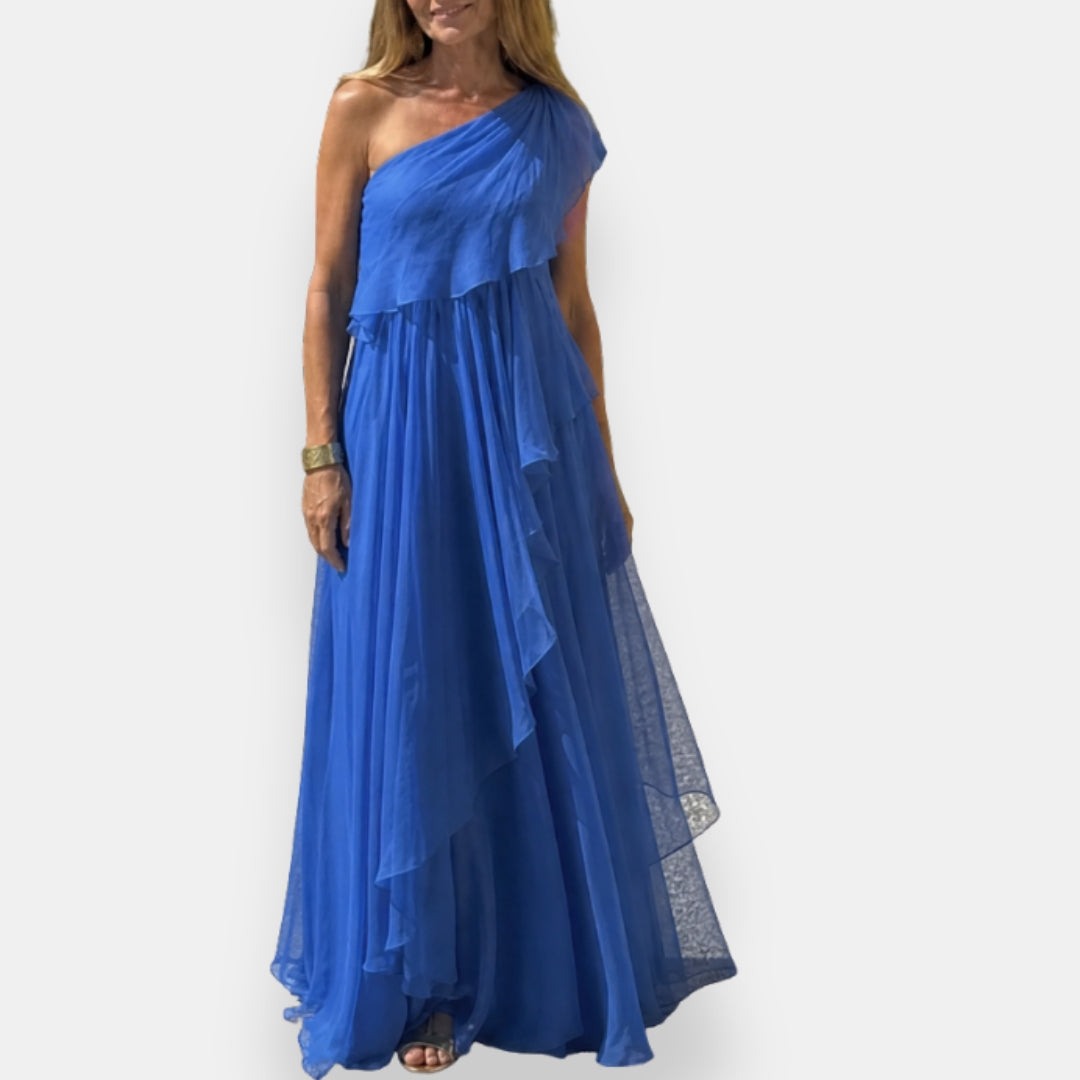 Cassiane | Flowing Ruffle Occasion Dress