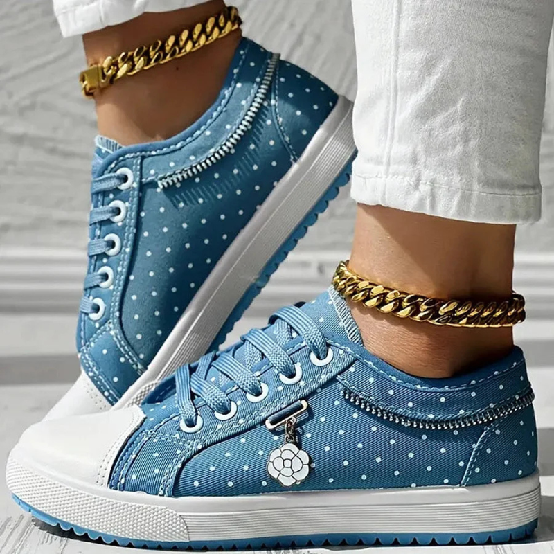 Lila | Floral Mesh Lace Up Sneakers