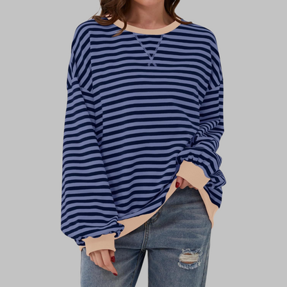 Xylina | Soft Touch Striped Crewneck