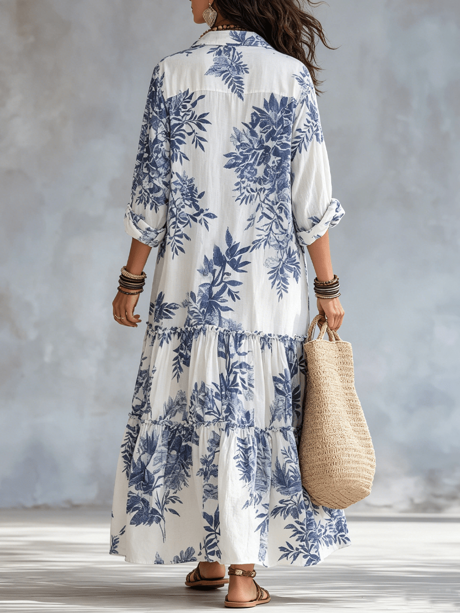 Dovina | Breezy Botanical Maxi Dress