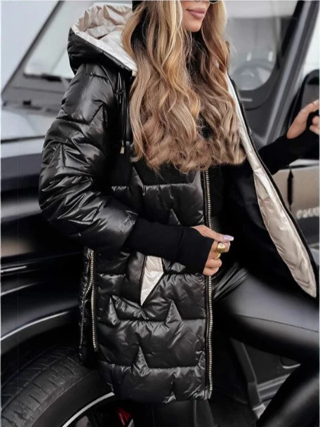 Dovelle | Warm Zip Front Puffer Jacket