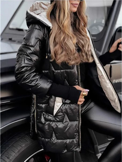 Dovelle | Warm Zip Front Puffer Jacket