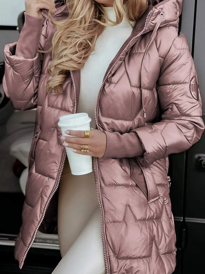 Dovelle | Warm Zip Front Puffer Jacket