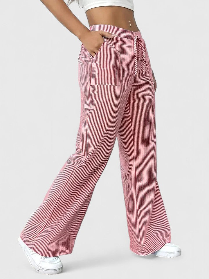 Briony | Drawstring Pocket Palazzo Trousers