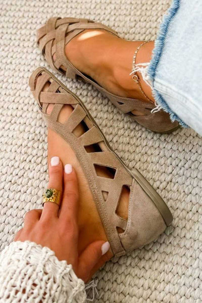 Elaris | Criss Cross Peep Toe Sandals