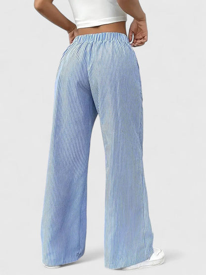 Briony | Drawstring Pocket Palazzo Trousers