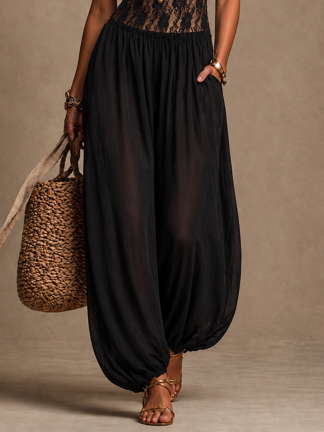 Delyra | Flowy Sleeveless Resort Jumpsuit