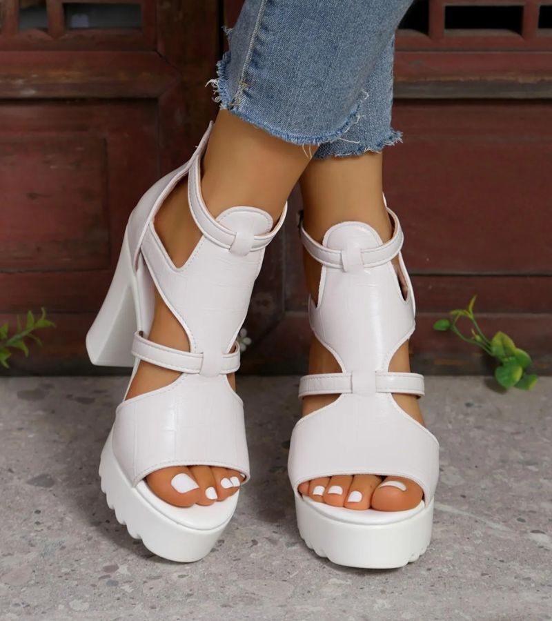 Xavienne | Sculpted High Heel Sandals