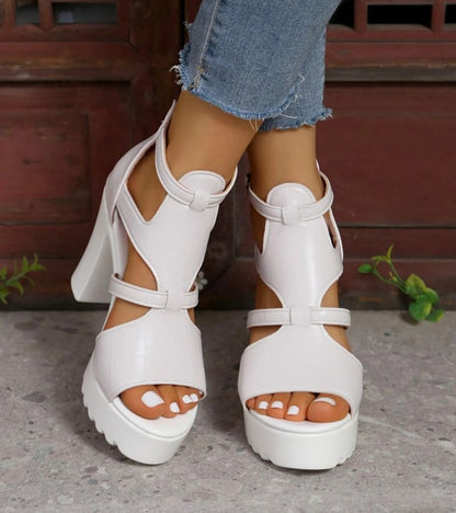 Xavienne | Sculpted High Heel Sandals