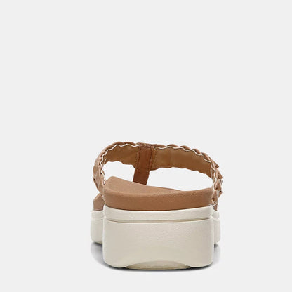 Aurelle | Plaited Comfort Platform Sandals