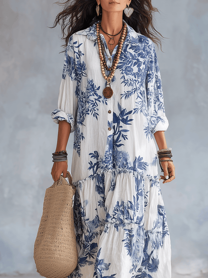 Dovina | Breezy Botanical Maxi Dress