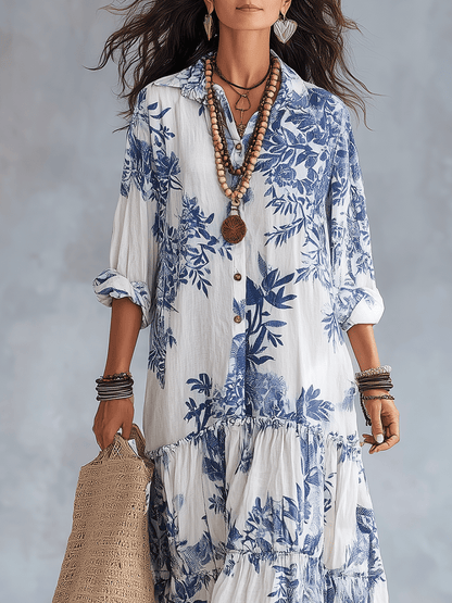 Dovina | Breezy Botanical Maxi Dress