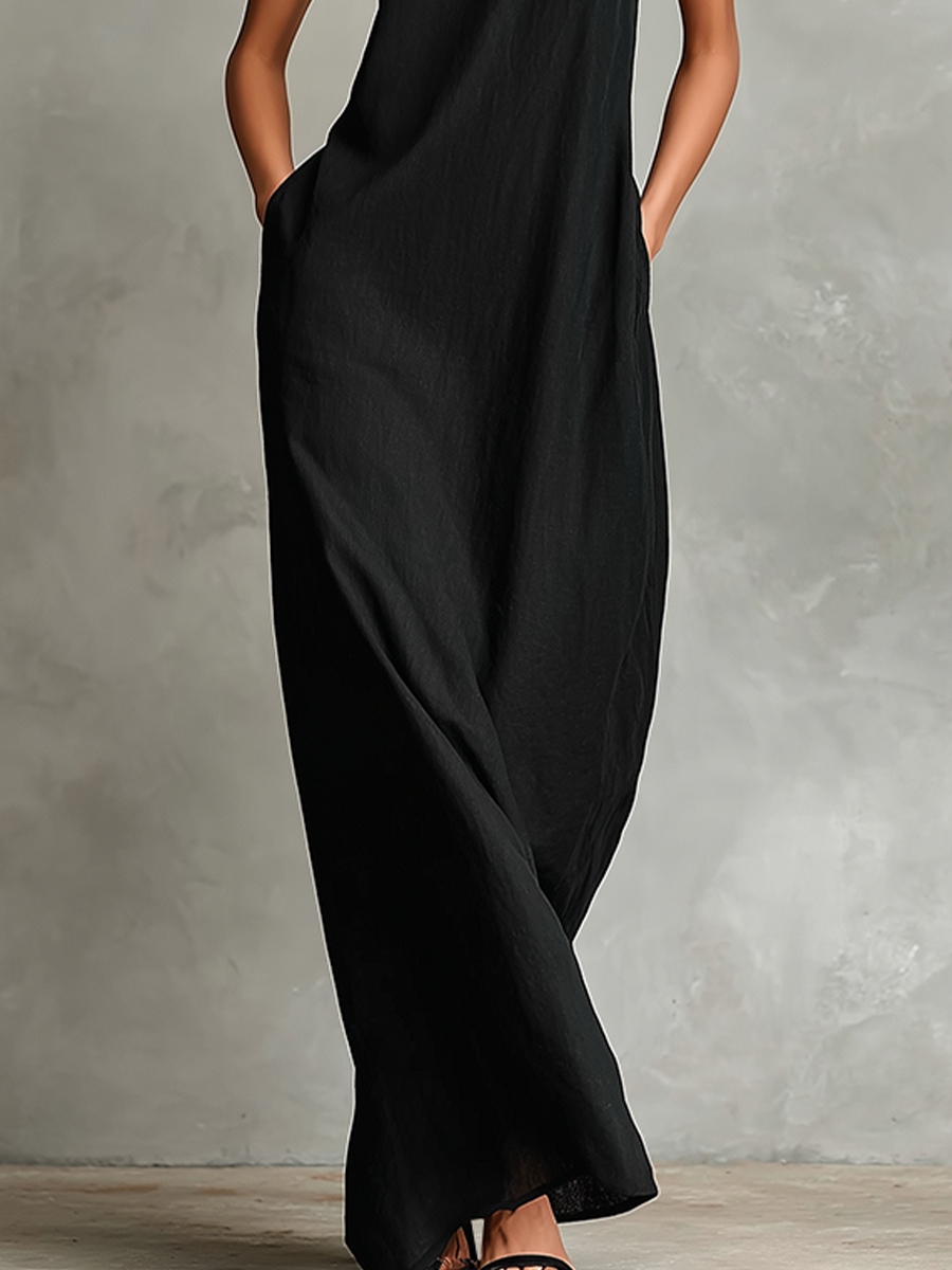 Calindra | Sophisticated High Neck Maxi Dress