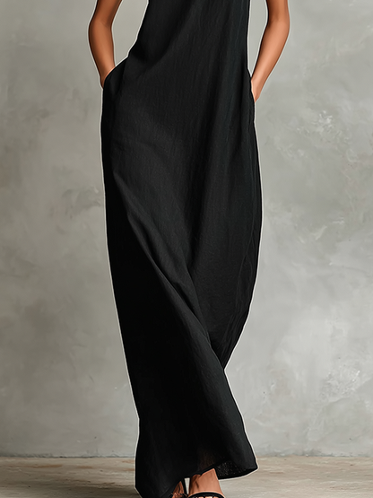 Calindra | Sophisticated High Neck Maxi Dress