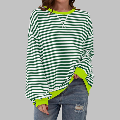 Xylina | Soft Touch Striped Crewneck