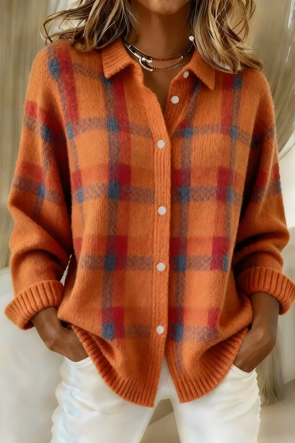 Sorelia | Soft Plaid Everyday Cardigan
