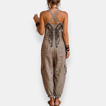 Honora | Statement Embroidery Harem Jumpsuit