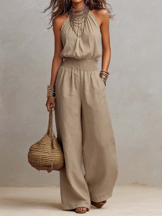 Isalyn | Elegant Smocked Waist Jumpsuit
