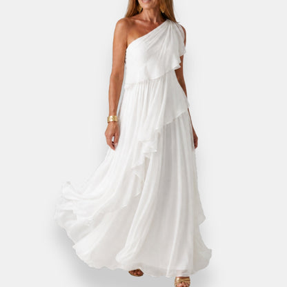 Cassiane | Flowing Ruffle Occasion Dress