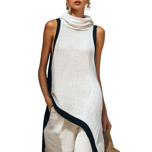 Vivienne | Draped Neck Two Piece Set