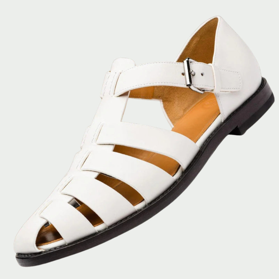 Declan | Classic Leather Cage Sandals