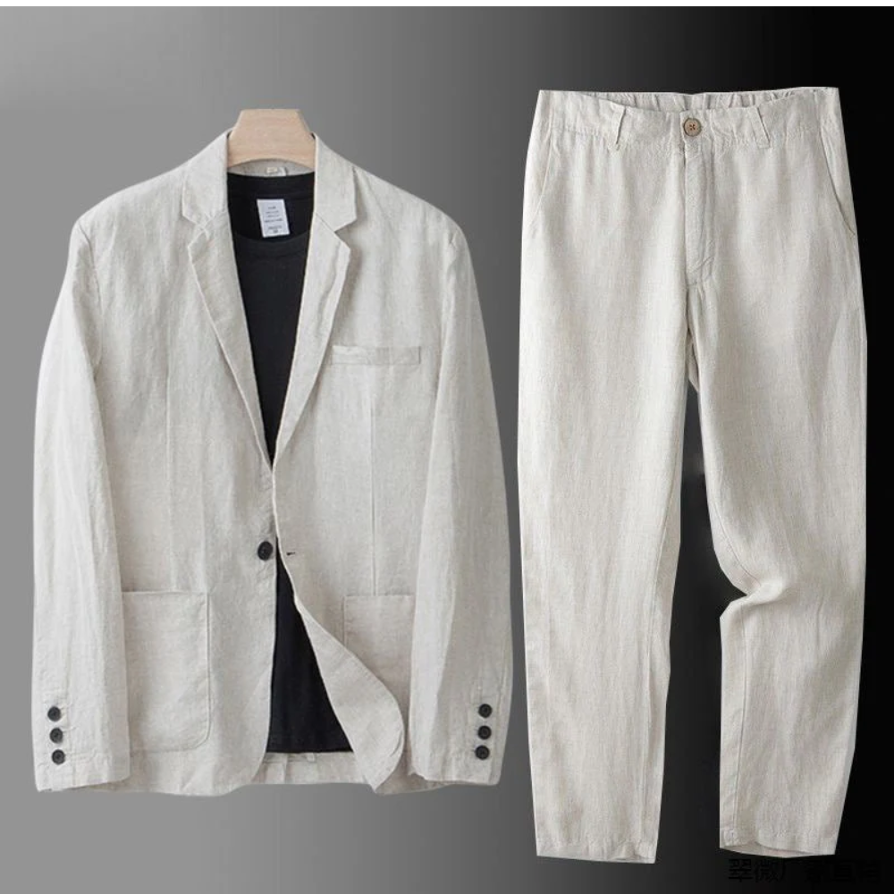 Kaelric | Breathable Linen Blazer & Trouser Set