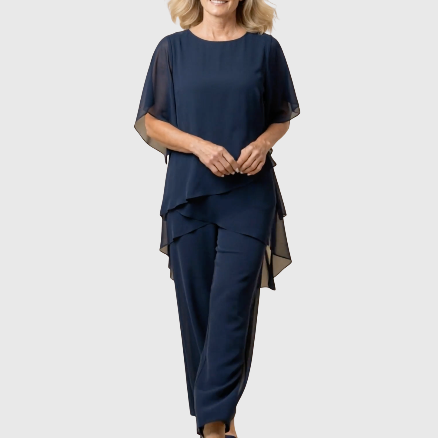 Dovessa | Asymmetrical Chiffon Co Ord Set