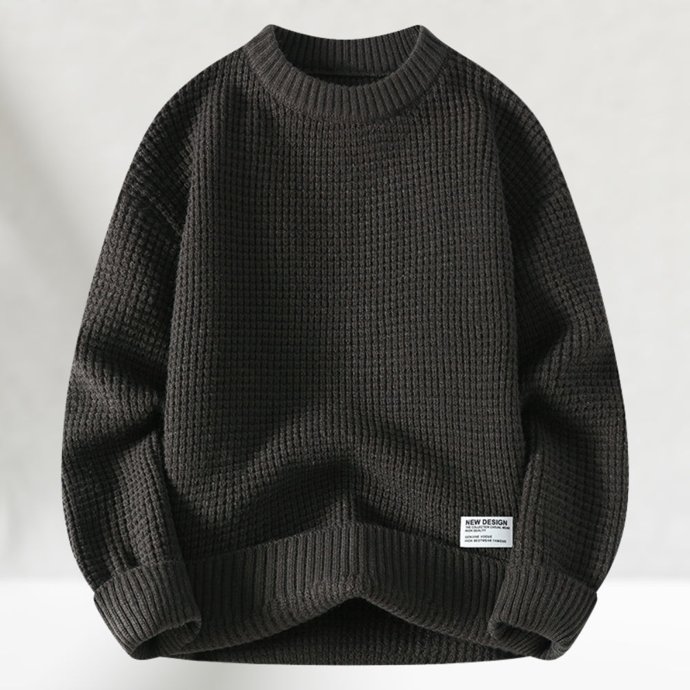 Hayes | Relaxed Waffle Knit Crew Sweater