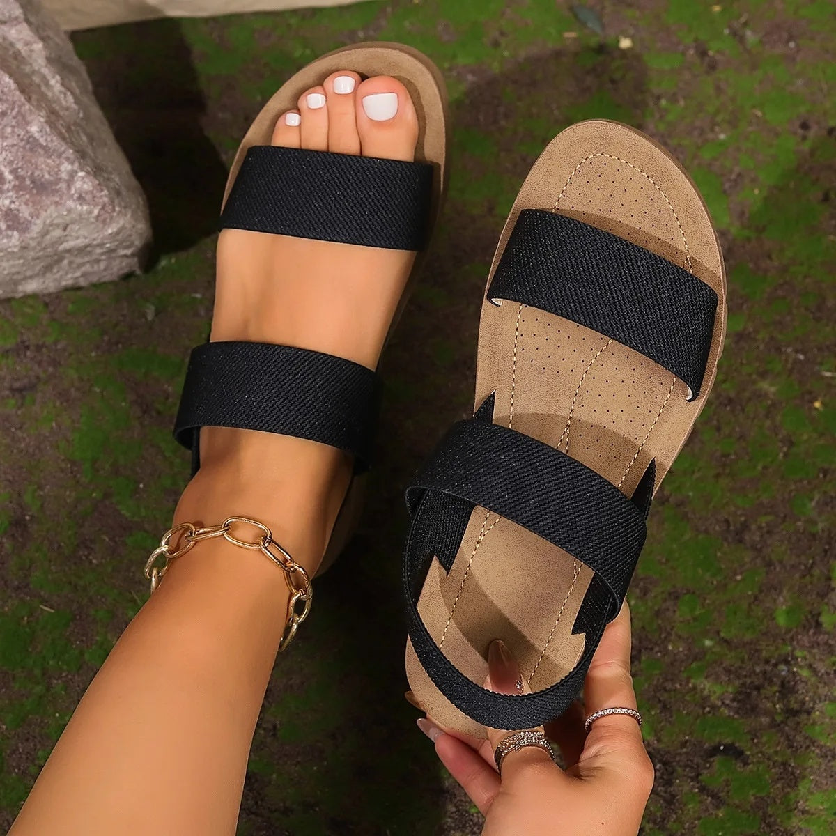 Romy | Lightweight Double Strap Sandals