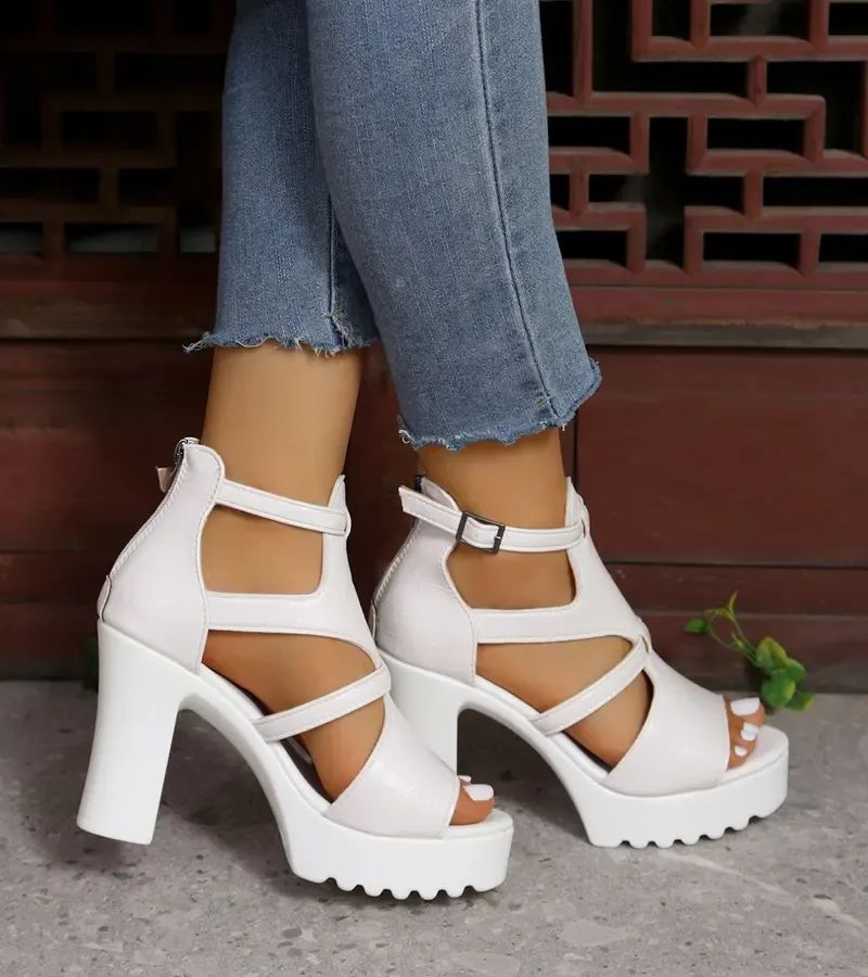 Xavienne | Sculpted High Heel Sandals