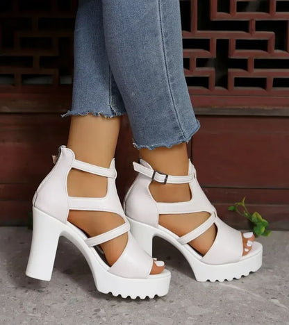 Xavienne | Sculpted High Heel Sandals