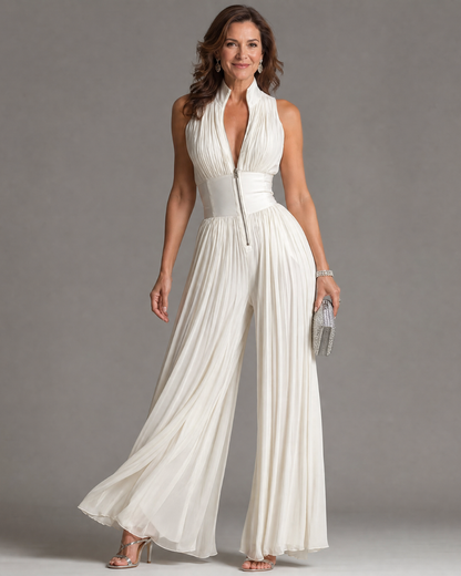 Thealina | Sleeveless Wide Leg Jumpsuit