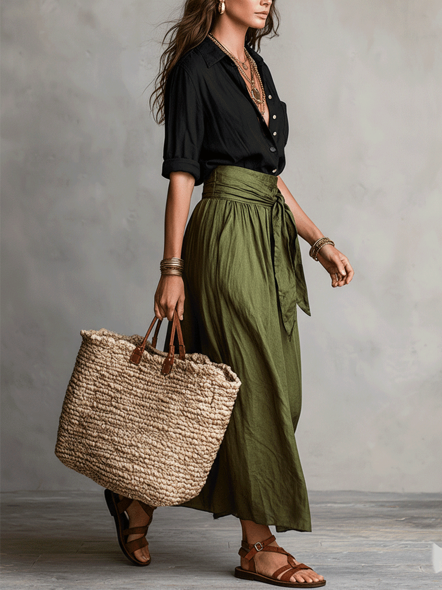 Sorella | Relaxed Fit Two Piece Skirt Set