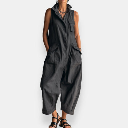 Xylara | Relaxed Cargo Pocket Jumpsuit