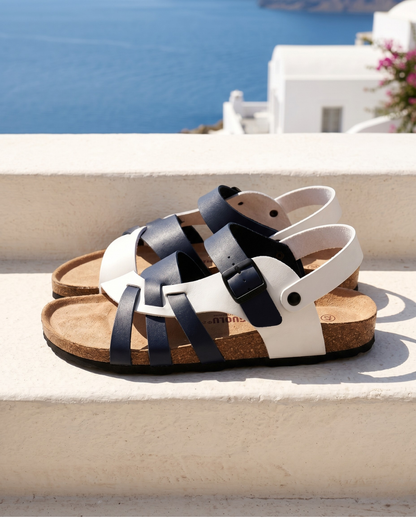 Valen | Multi Strap Cork Footbed Sandals