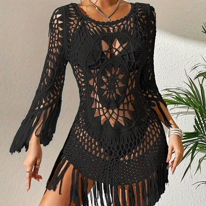 Elodie | Handwoven Fringe Cover Up
