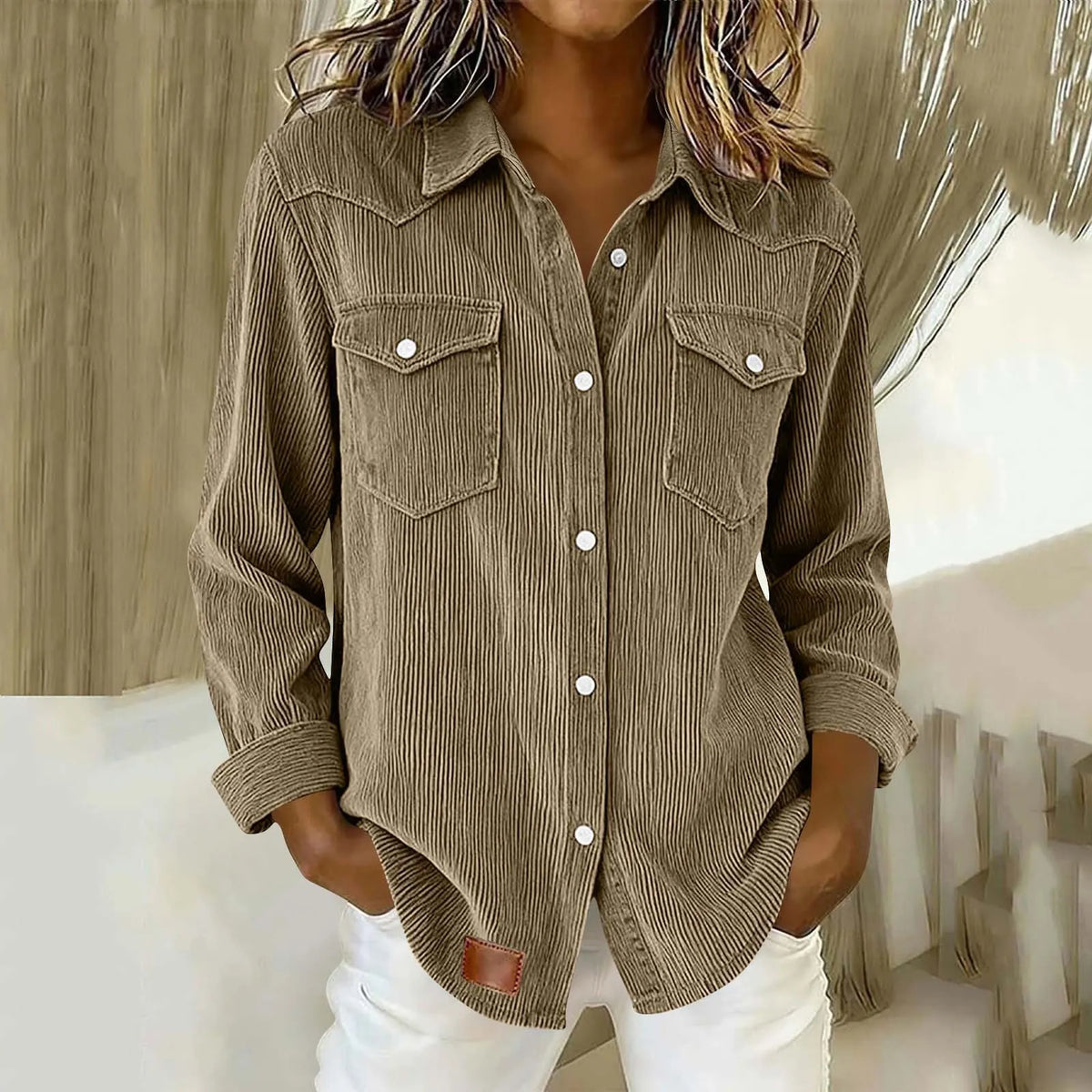 Sylvera | Relaxed Corduroy Pocket Shirt