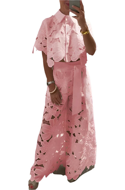 Nina | Floral Lace Two Piece Set