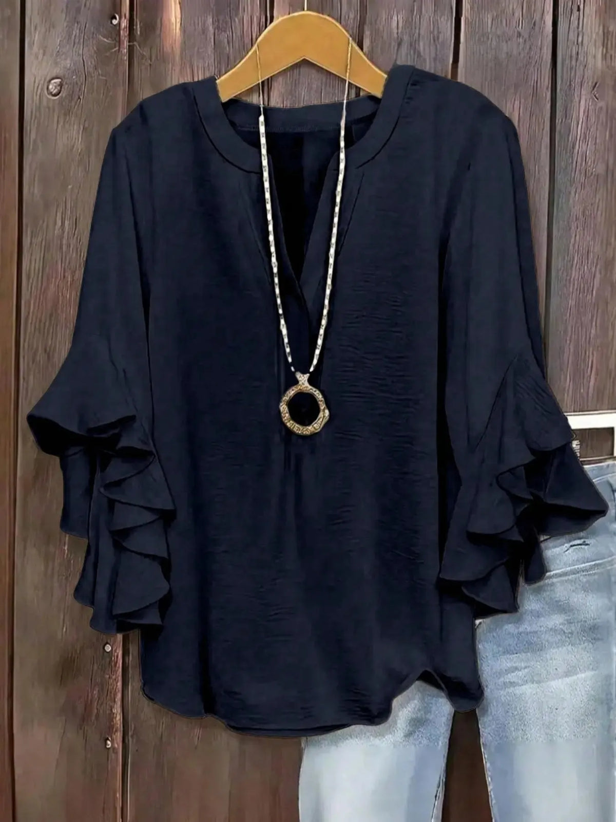 Fionelle | Flowing Bell Sleeve Blouse