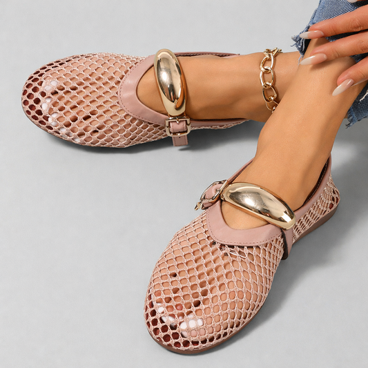 Katerina | Mesh Mary Jane Flats
