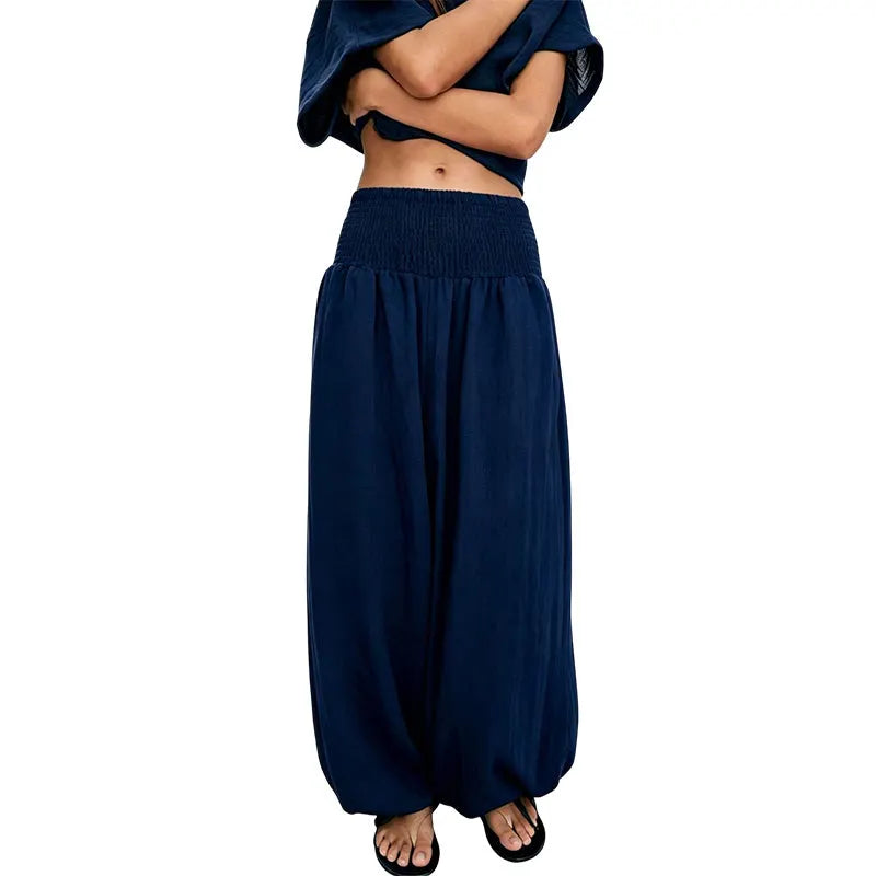 Valeska | Smocked Waist Relaxed Harem Pants